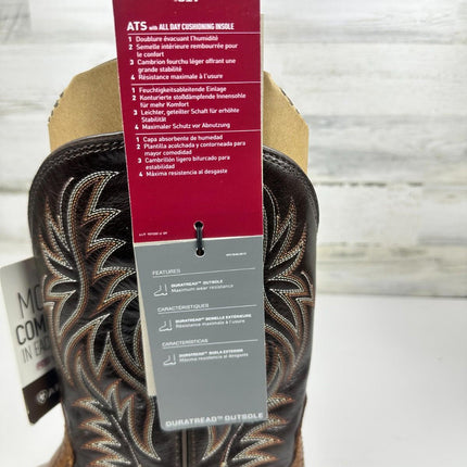 ARIAT Mens Sport Wide Square Toe Western Boot Peanut Butter/Chaga Brown 9.5 Wide