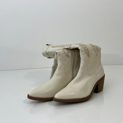 Sun + Stone Women's Bodhiii Western Knee High Boots, Size 6.5M - Ecru Sm