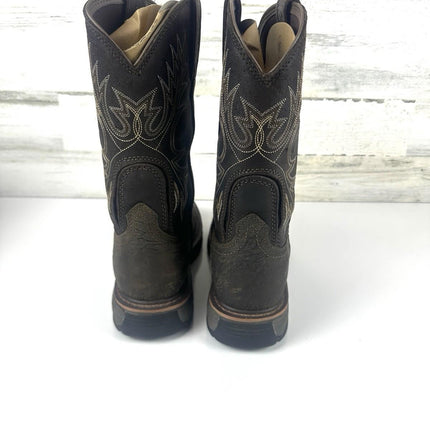 Ariat Workhog Wide Square Toe Waterproof Work Boot Men's 11D, Bruin Brown/Coffee