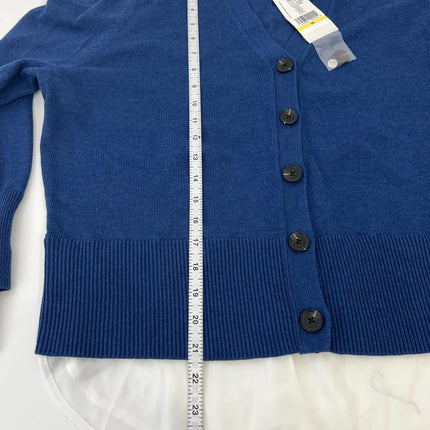 Karen Kane Layered Sweater Cardigan,  Color Dark Blue, Size M