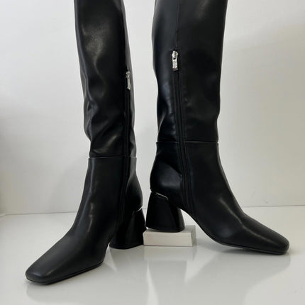 DKNY Women's Cana Knee High Heeled Riding Boots, Size 7M