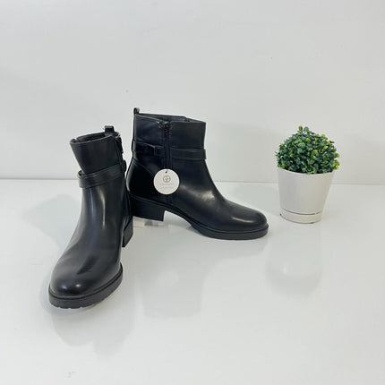 Giani bernini Faux Leather Ankle Women's boots, Black, Size 10