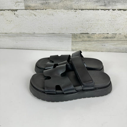 Women's Thick Platform Slide Sandals anti-slip Sole Open Toe Strap Summer, 5
