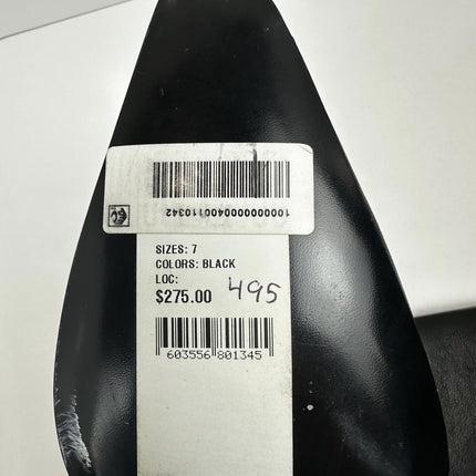 Donna Karan New York Women's Clari Tall Boot Black Leather Gold Heel Size 7 NIB