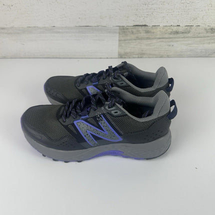 New Balance Women's 410 V8 Trail Running Shoes,Grey/Electric Indigo/Black Size 8