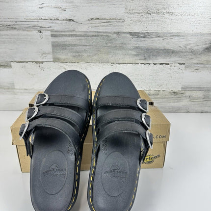 Brand New Dr Martens Black Hydro Blaire Slide 3 Buckle Strap Women’s Size 10