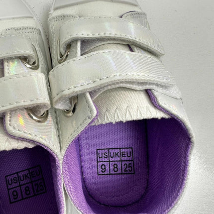 FUNCOO PLUS Toddler Kids Canvas Shoes Girls Casual Walking Sneakers with Hook, 9