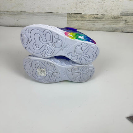 Skechers Kids Girls Infinite Heart Lights-Fresh Sneaker, Purple/Pink, Size 13.5