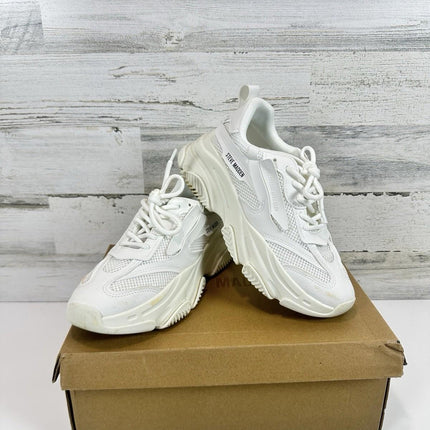 Steve Madden Possession Sneakers Womens Sz 8.5 Lace Up, Left shoes NO tongue pad