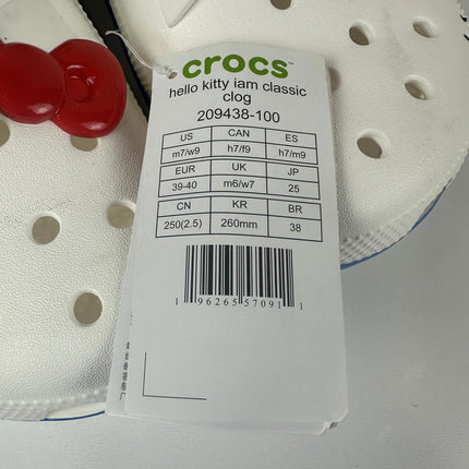 Crocs Hello Kitty iam Classic Clogs Red/White/Blue, W Size 9M, Men 7M 209438-100