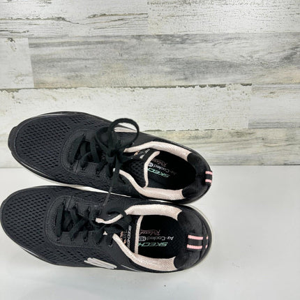 Skechers Women's D'lux Walker-Infinite Motion Sneaker, Black/Pink, Size 7