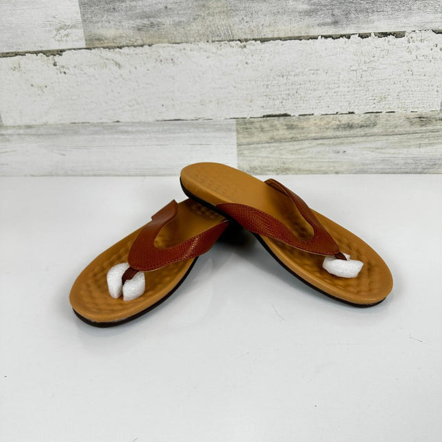 Harssidanzar Ladies Flip Flops For Summer,Arch Support Fli-Flops Orthotic Sz 9.5