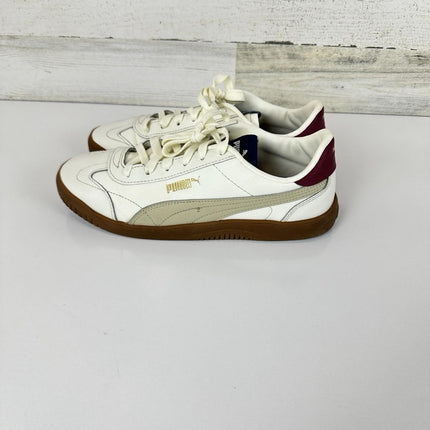 PUMA Men's Club 5v5 Sneaker Warm White Size 6.5M 100% Leather Exellend Condition