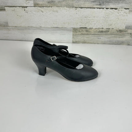Capezio 2" Student Footlight 650 Dance Shoe Heel Black Women's Size 7 W