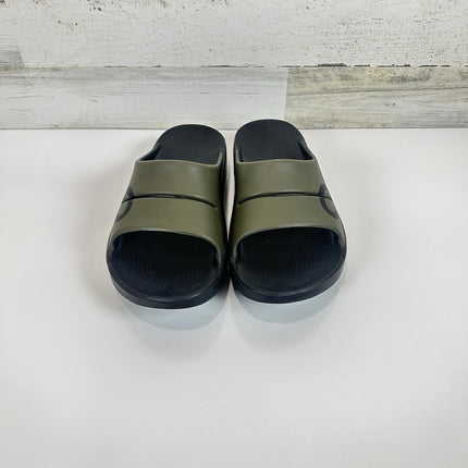 OOFOS Unisex OOAHH Sport Slides Tactical Green Men’s Size 12 Women’s Size 14