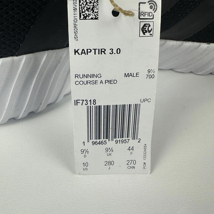 Adidas Kaptir 3.0 New Running Shoes Size 10 Men's Black White Sneakers