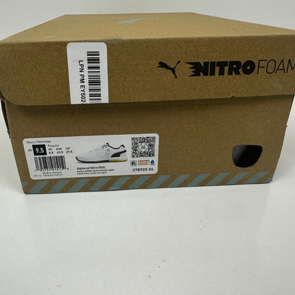 Puma Men's Alphacat Nitro Disc Puma White-Puma Black-Gum, Size 9.5