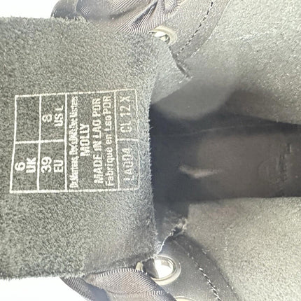 Dr. Martens Women's Molly Combat Boot Black Buttero Leather Size 8
