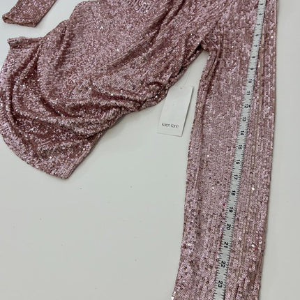 Karen Kane Side Shirred Sequin Women's Top, Pink, Size M