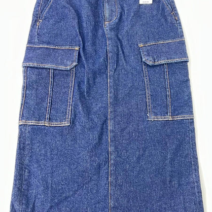 Sanctuary Women’s Essential Cargo Standard Rise Midi Skirt Denim 25 , Blue