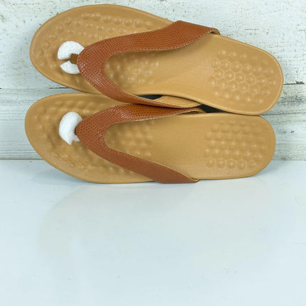 Harssidanzar Ladies Flip Flops For Summer,Arch Support Fli-Flops Orthotic Sz 9.5