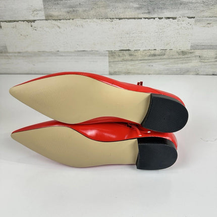 XYD Women's Formal Pointed Closed Toe Flats Ankle Boots Low Heel Booties, Siz 10