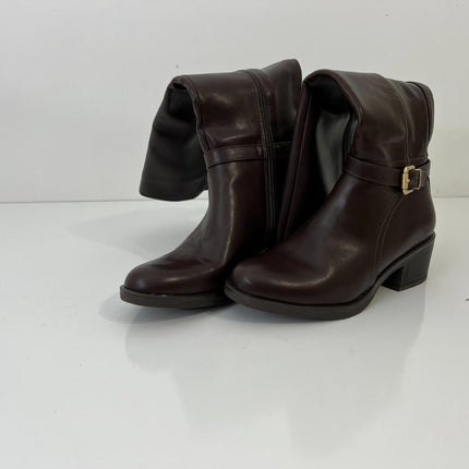 WHITE MOUNTAIN Women's Custom Block Heeled Riding Boots, Size 6.5M