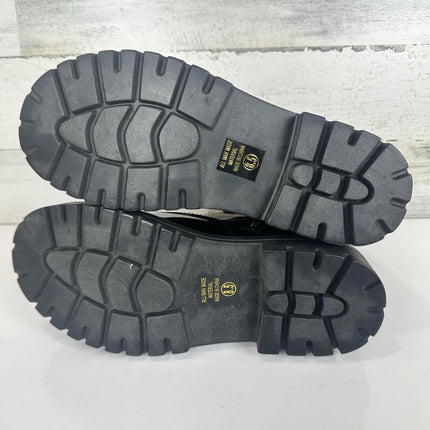 Soda FIRM - Lug Sole Combat Ankle Bootie Lace up w/Side Zipper, Black, Size 8.5