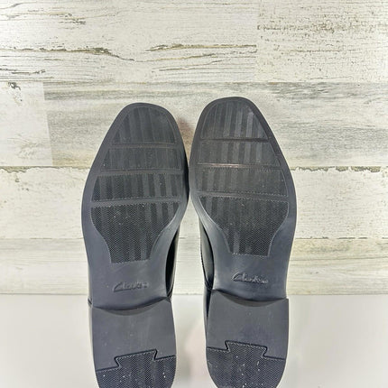 Clarks Men's Tilden Cap Oxford Black Leather Tilden Cap Size 10.5 W New with Box