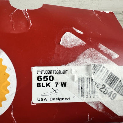 Capezio 2" Student Footlight 650 Dance Shoe Heel Black Women's Size 7 W