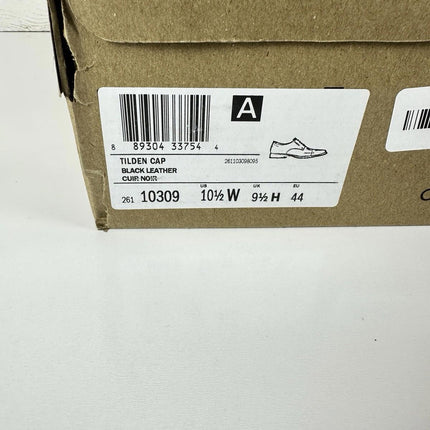 Clarks Men's Tilden Cap Oxford Black Leather Tilden Cap Size 10.5 W New with Box