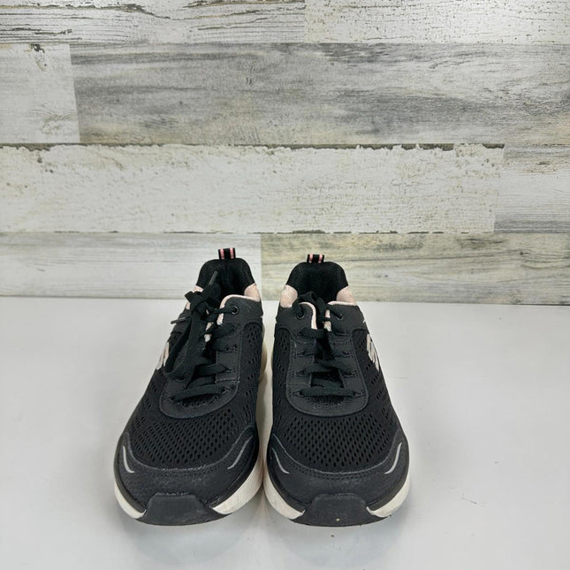 Skechers Women's D'lux Walker-Infinite Motion Sneaker, Black/Pink, Size 7