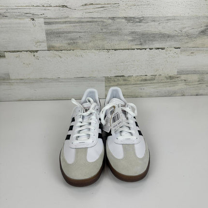 adidas Unisex Samba Indoor Sneaker, White/Black/Vivid Red, 11.5 M, 12.5 W IH6001