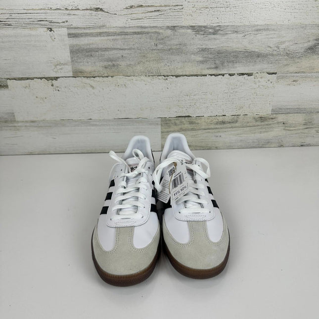 adidas Unisex Samba Indoor Sneaker, White/Black/Vivid Red, 11.5 M, 12.5 W IH6001