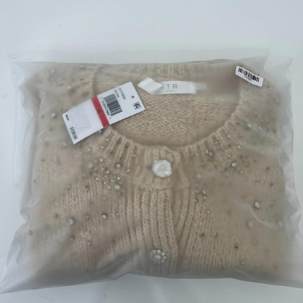 Astr the Label Sigourney Crewneck Cardigan Sweater, Size XS