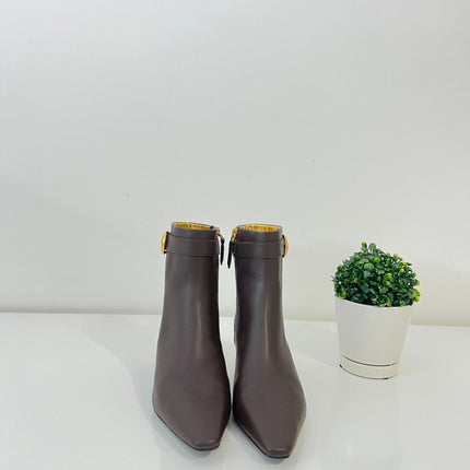 Donna Karan New York Women's Clair High Heel Ankle Booties - Chocolate, Size 7M