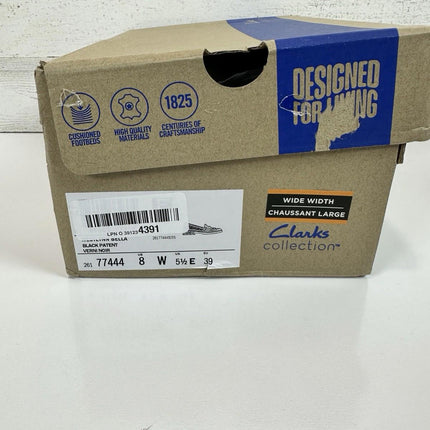 Size 9 - Clarks Women's Westlynn Bella Black Patent Leather Loafer Shoes Size 8