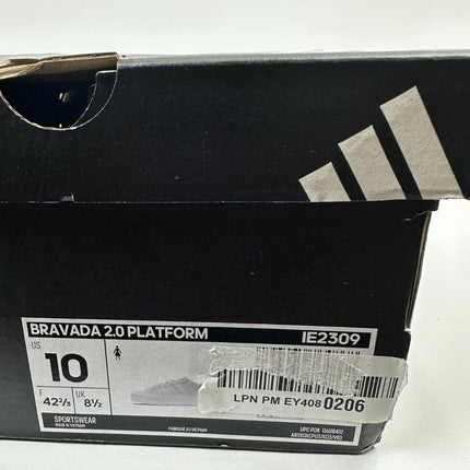 adidas Women's Bravada 2.0 Platform Sneaker, White/White/Chalk White, Size 10