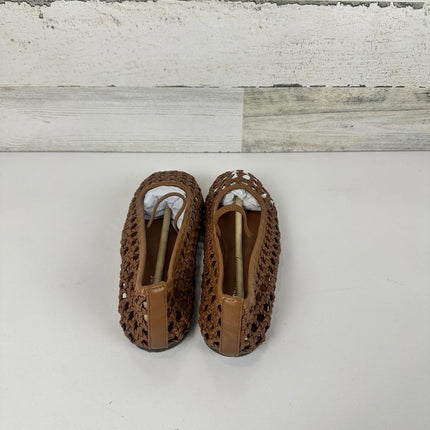 CUSHIONAIRE Women's Weavy Squared Toe Woven Ballet Flat, Memory Foam, Size 6.5 W