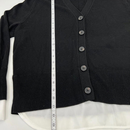 Karen Kane Layered Women's Sweater Cardigan, Black, Size XS