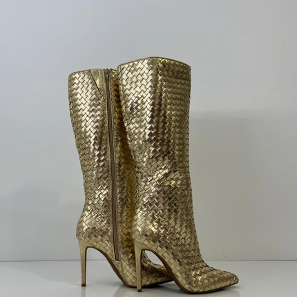 I.n.c. International Concepts Women's Savonia Woven Knee High Boots, Size 7.5M