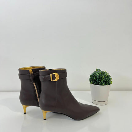 Donna Karan New York Women's Clair High Heel Ankle Booties - Chocolate, Size 7M