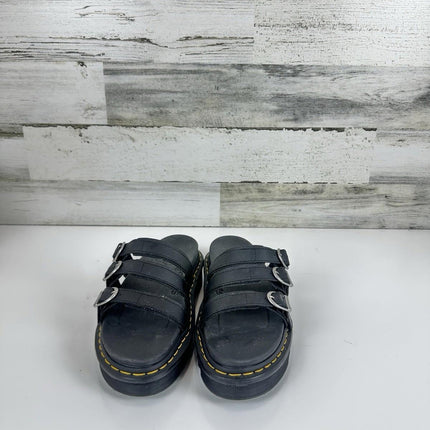 Brand New Dr Martens Black Hydro Blaire Slide 3 Buckle Strap Women’s Size 10