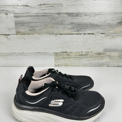 Skechers Women's D'lux Walker-Infinite Motion Sneaker, Black/Pink, Size 7