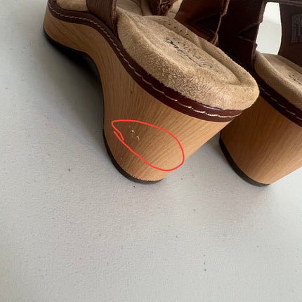 Clarks Seannah Step Women's Sandals Tan Leather : 9 B - Medium, Leather/Rubber